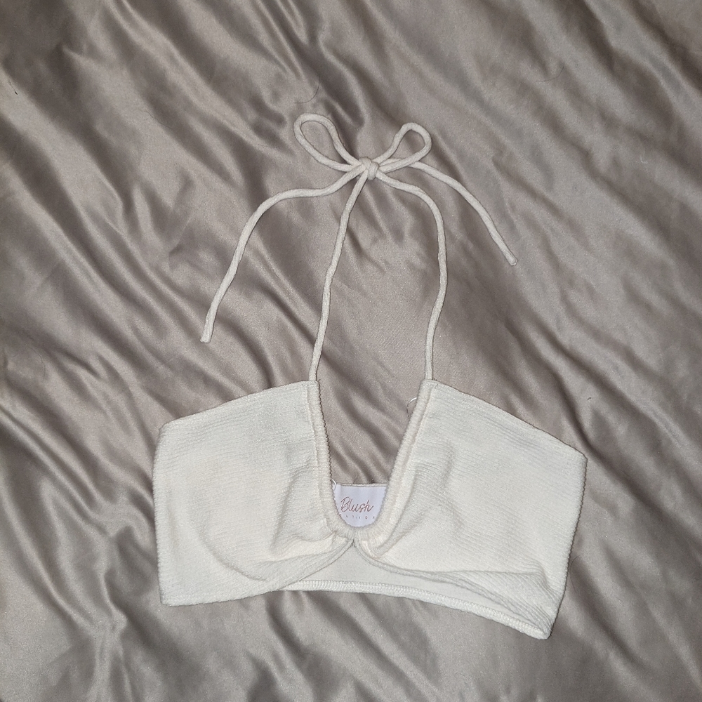 Blush Boutique Cream Crop Top